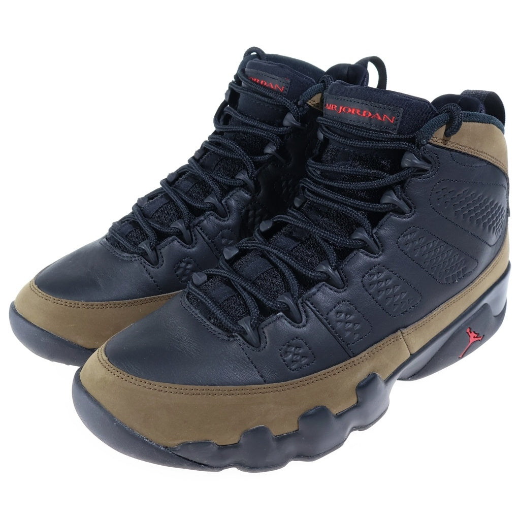 NIKE(ナイキ) AIR JORDAN 9 OLIVE エアジョーダン9 オリーブ ハイカットスニーカー ブラック/ブラウン US9.5/27.5cm HV4794-030