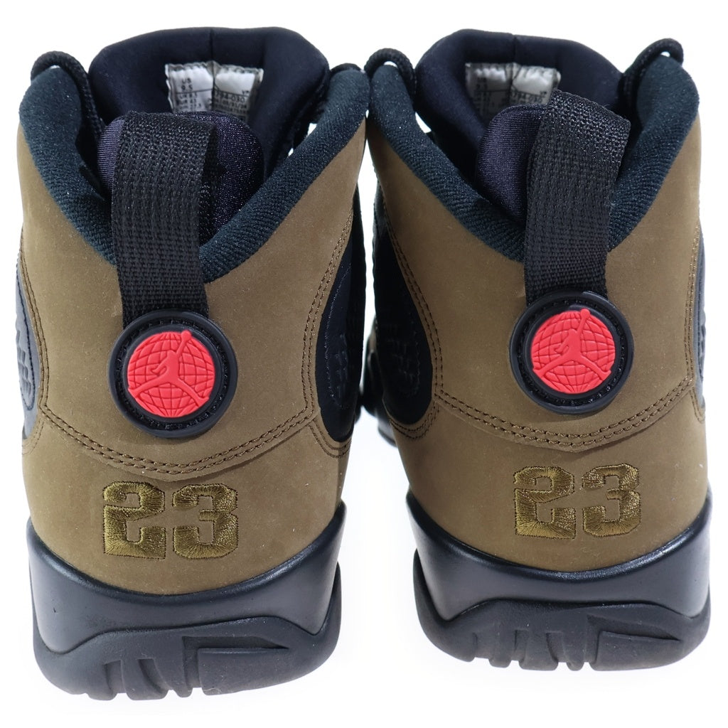 NIKE(ナイキ) AIR JORDAN 9 OLIVE エアジョーダン9 オリーブ ハイカットスニーカー ブラック/ブラウン US9.5/27.5cm HV4794-030