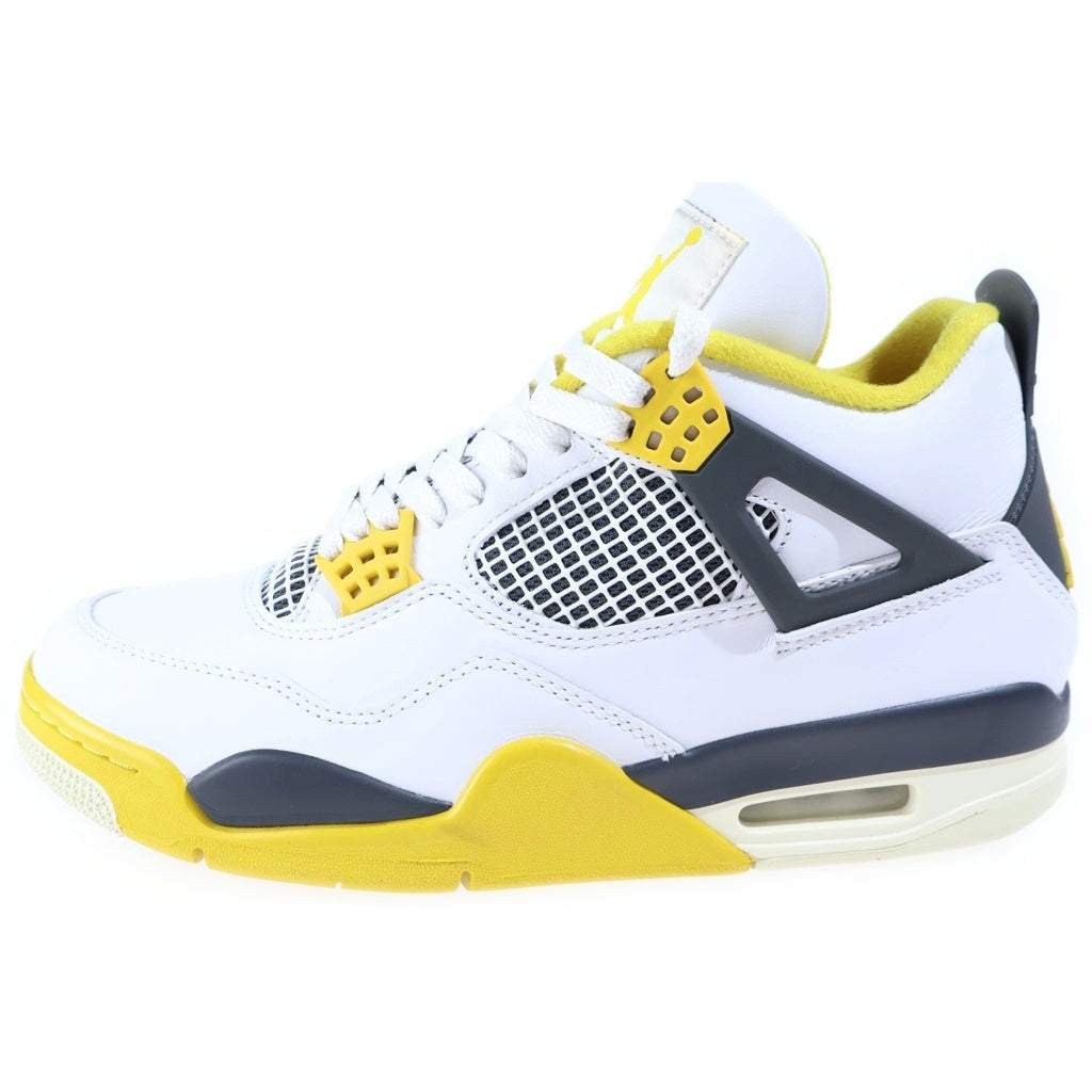 NIKE(ナイキ) WMNS AIR JORDAN 4 RETRO VIVID SULFUR ウィメンズ エアジョーダン4 レトロ ハイカットスニーカー ホワイト US11/28cm AQ9129-101
