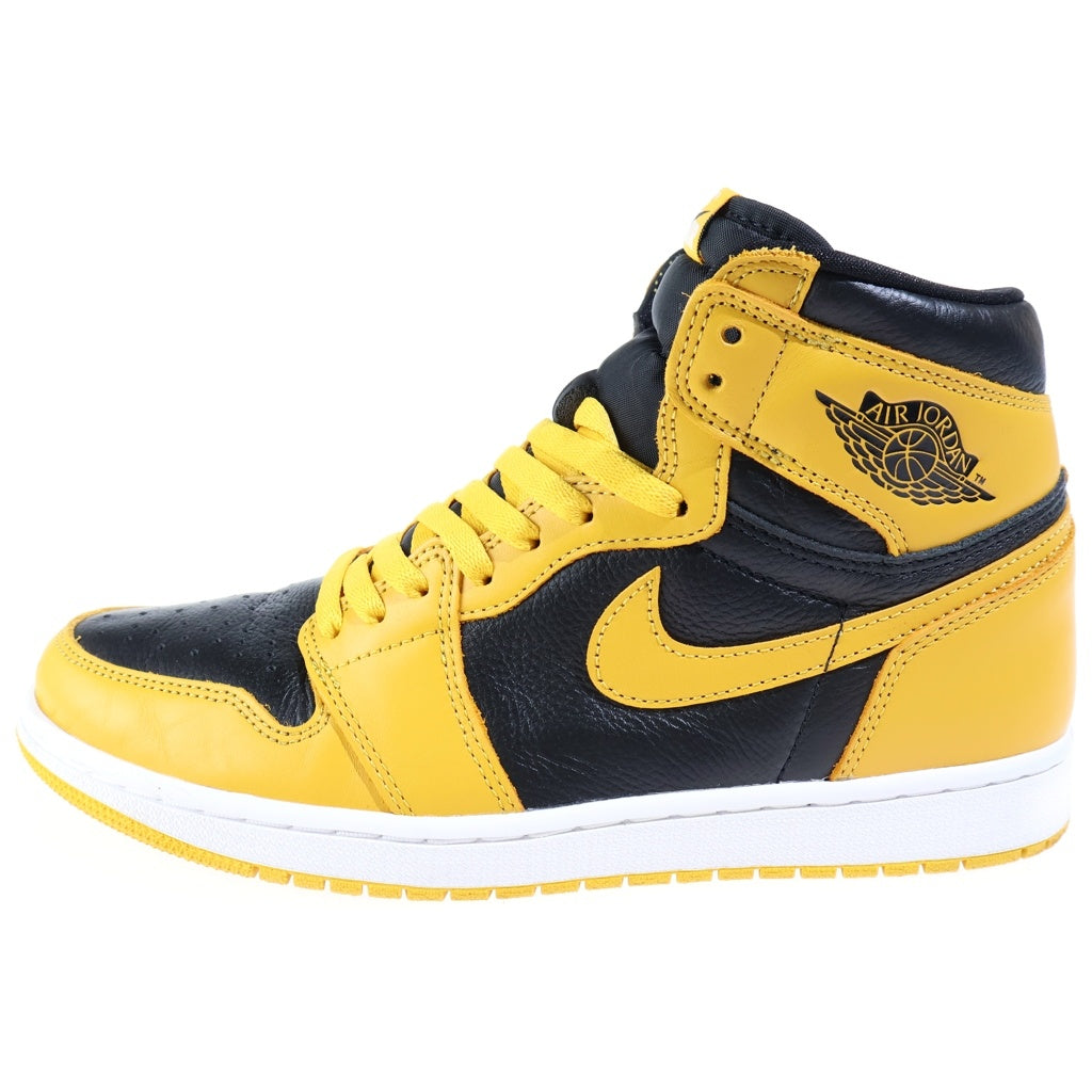 NIKE(ナイキ) AIR JORDAN 1 HIGH OG POLLEN エアジョーダン1 パラン ハイカットスニーカー ブラック/イエロー US10/28cm 555088-701