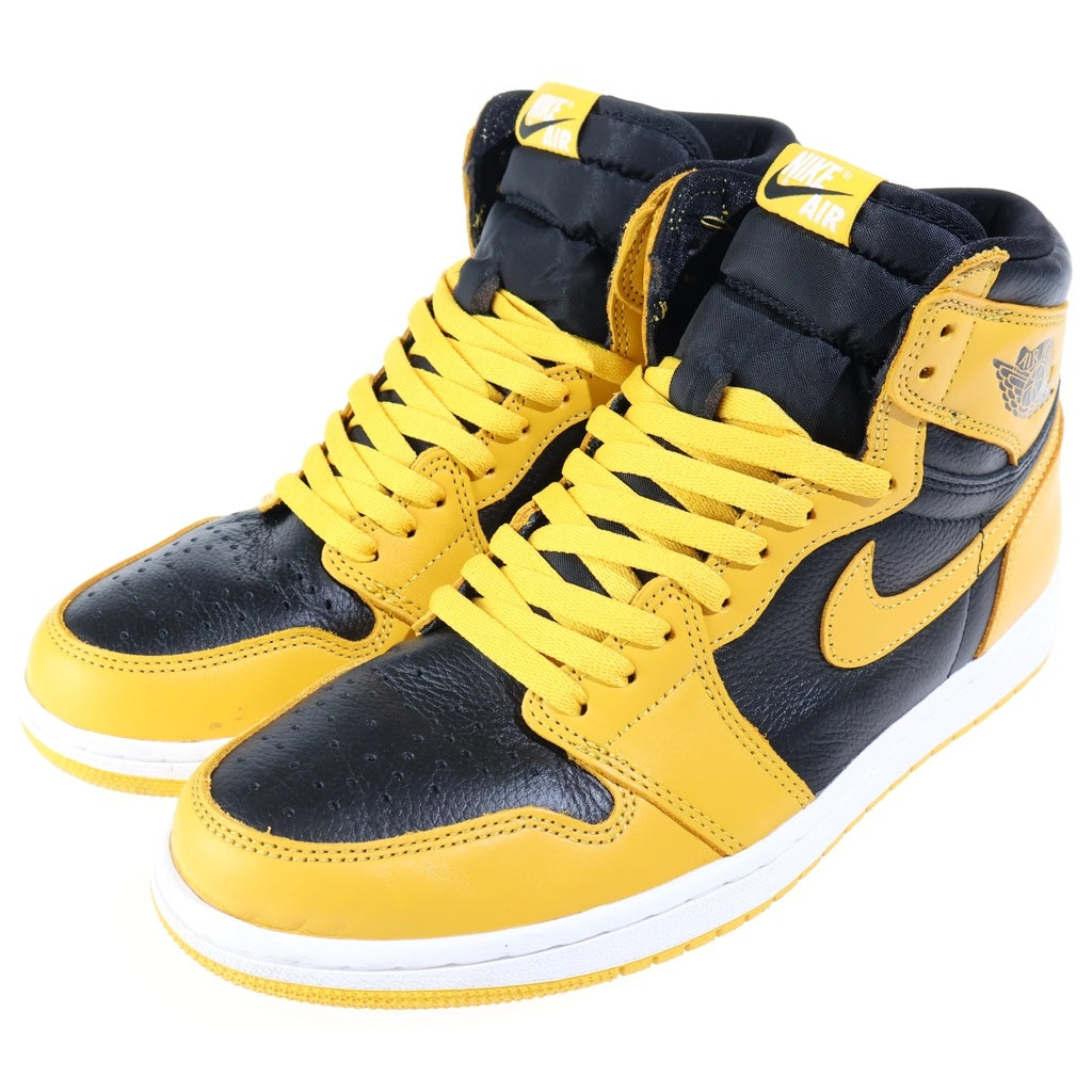 NIKE(ナイキ) AIR JORDAN 1 HIGH OG POLLEN エアジョーダン1 パラン ハイカットスニーカー ブラック/イエロー US10/28cm 555088-701