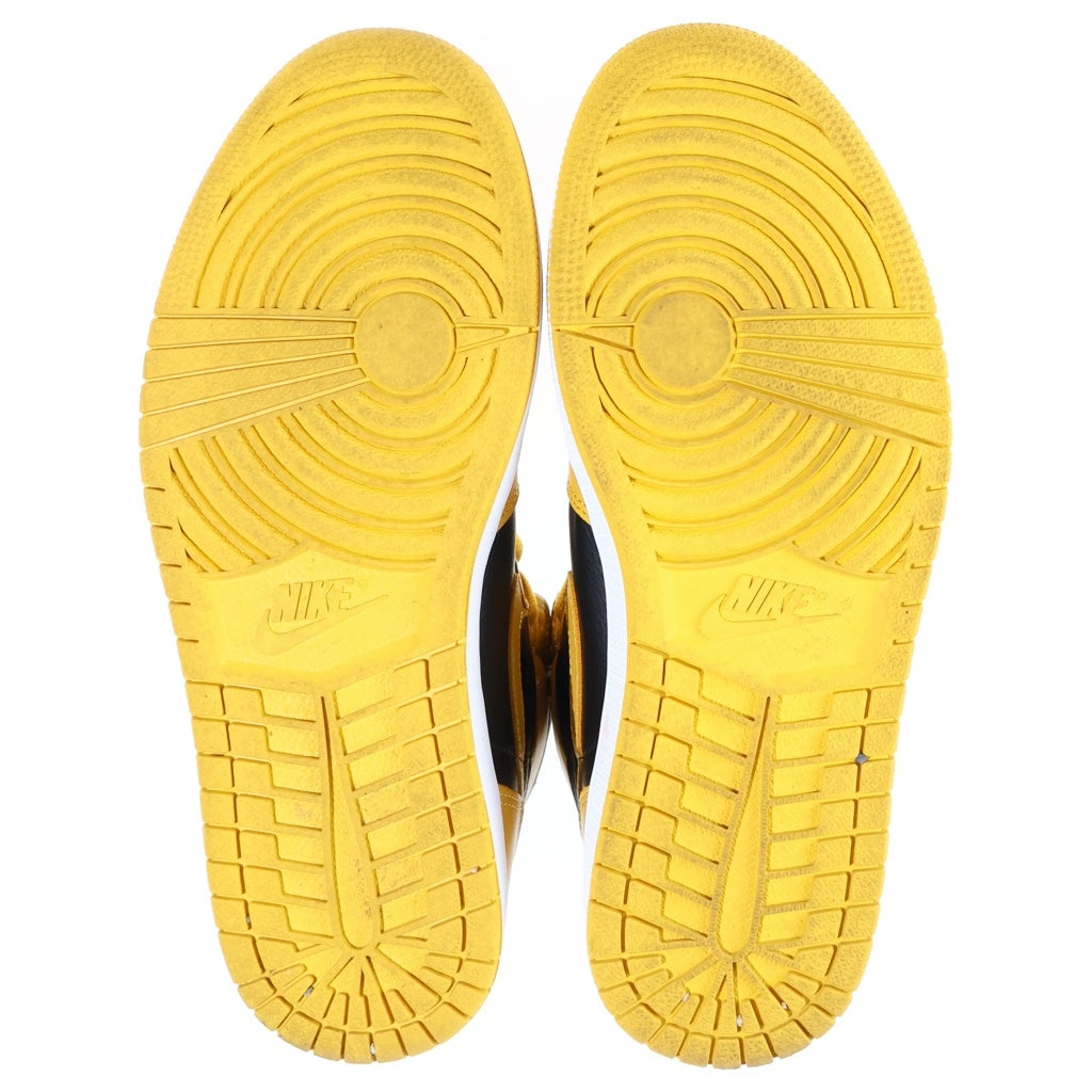 NIKE(ナイキ) AIR JORDAN 1 HIGH OG POLLEN エアジョーダン1 パラン ハイカットスニーカー ブラック/イエロー US10/28cm 555088-701