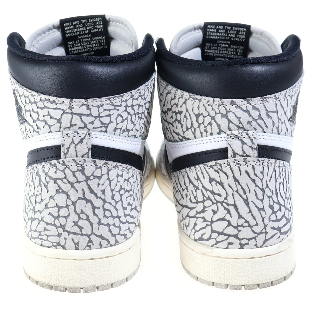 NIKE(ナイキ) AIR JORDAN 1 HIGH OG WHITE CEMENT SAFARI エアジョーダン1 セメント サファリ ハイカットスニーカー ホワイト/グレー US10/28cm DZ5485-052