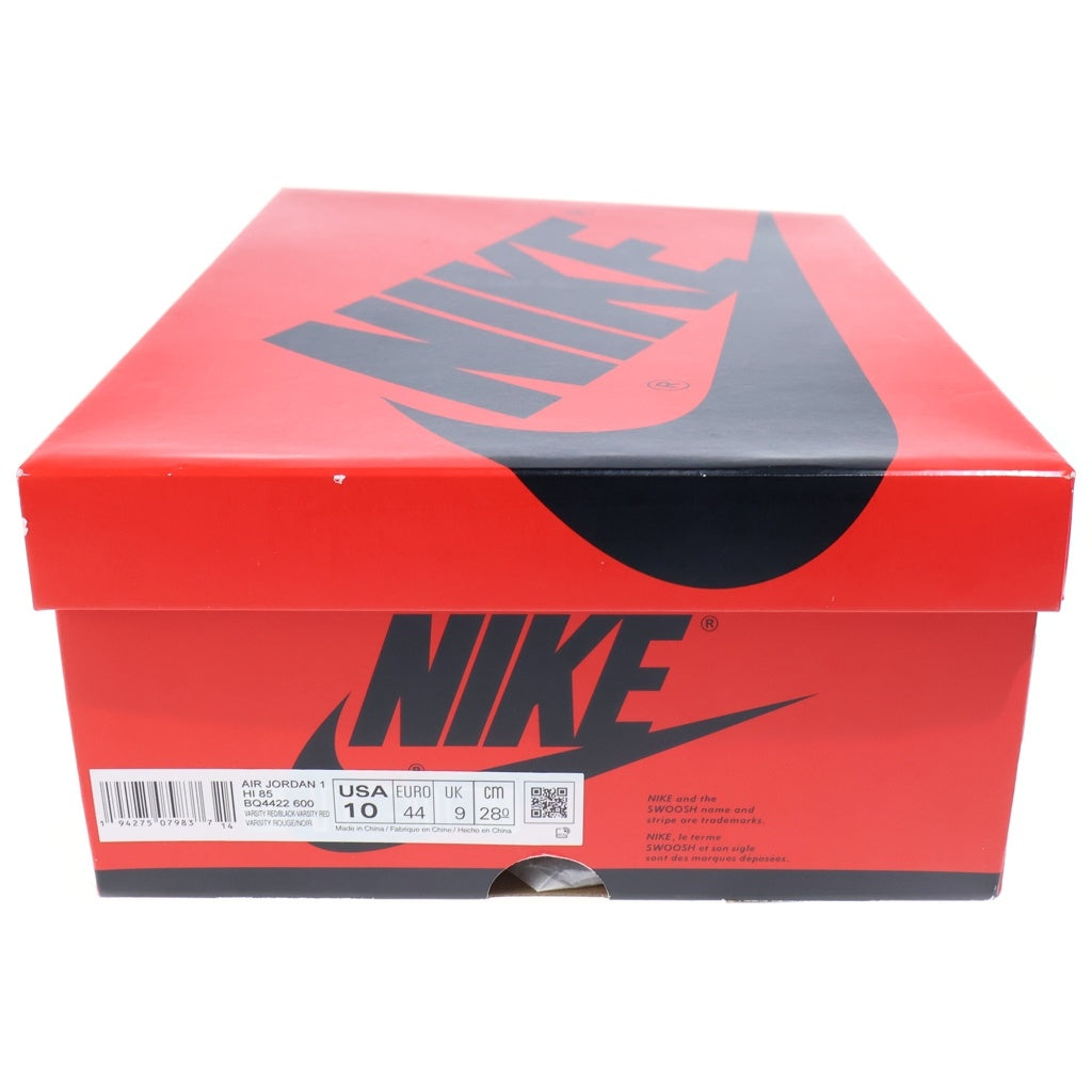 NIKE(ナイキ) AIR JORDAN 1 HIGH 85 VARSITY RED エアジョーダン1 バーシティレッド ハイカットスニーカー ブラック/レッド US10/28cm BQ4422-600