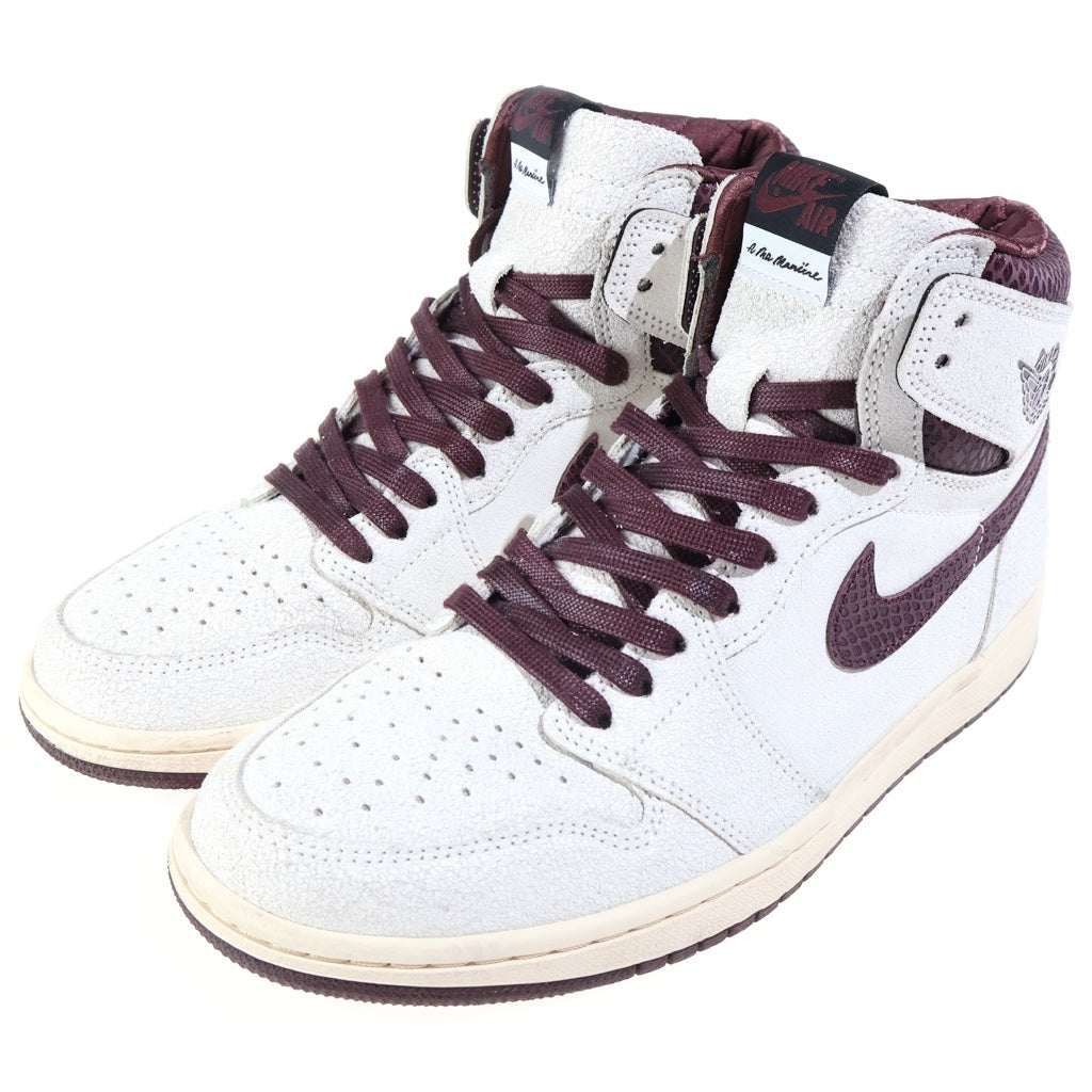 NIKE(ナイキ) ×A Ma Maniere AIR JORDAN 1 RETRO HIGH OG アママニエール エアジョーダン1 レトロ ハイカットスニーカー セイル/バーガンディ US10/28cm DO7097-100