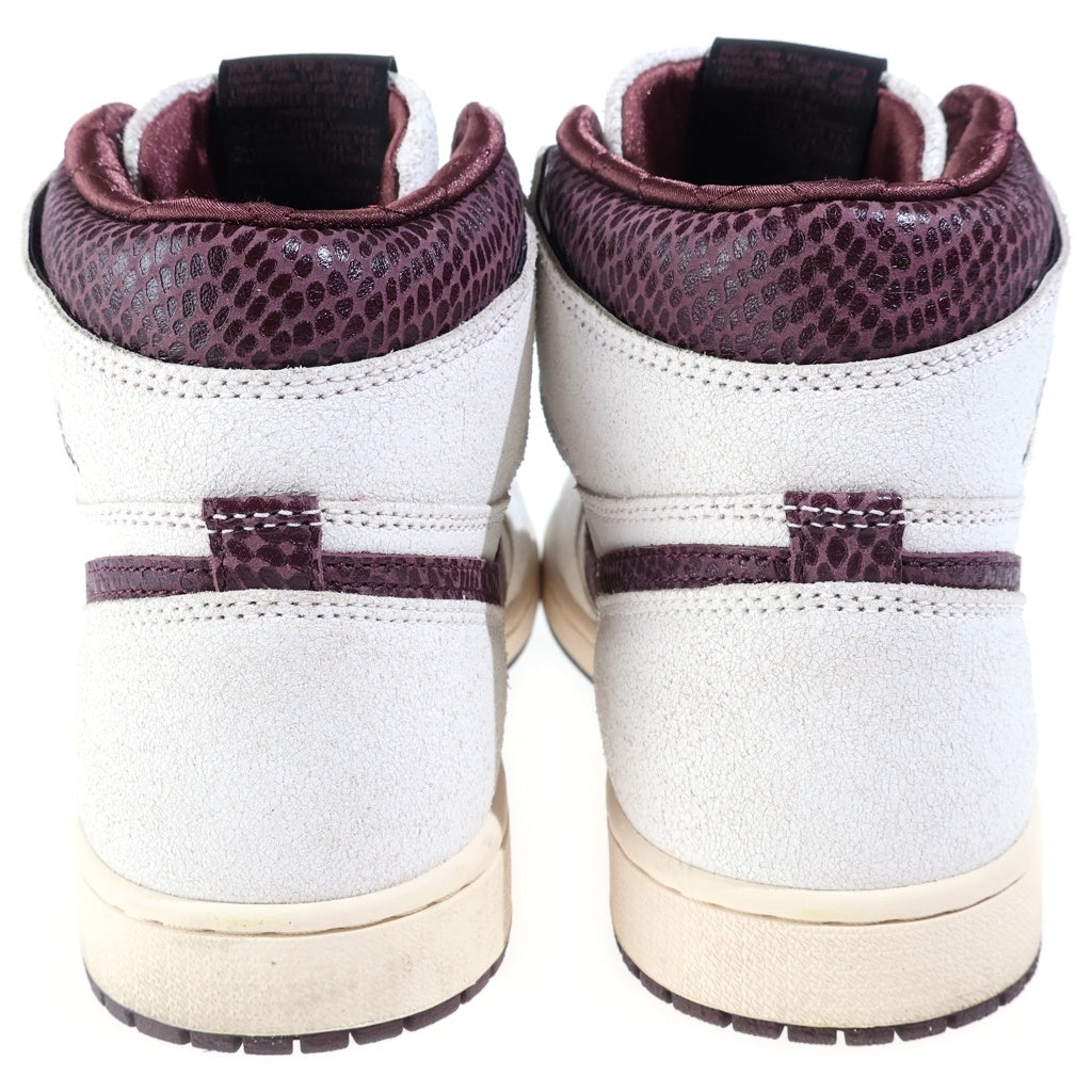 NIKE(ナイキ) ×A Ma Maniere AIR JORDAN 1 RETRO HIGH OG アママニエール エアジョーダン1 レトロ ハイカットスニーカー セイル/バーガンディ US10/28cm DO7097-100