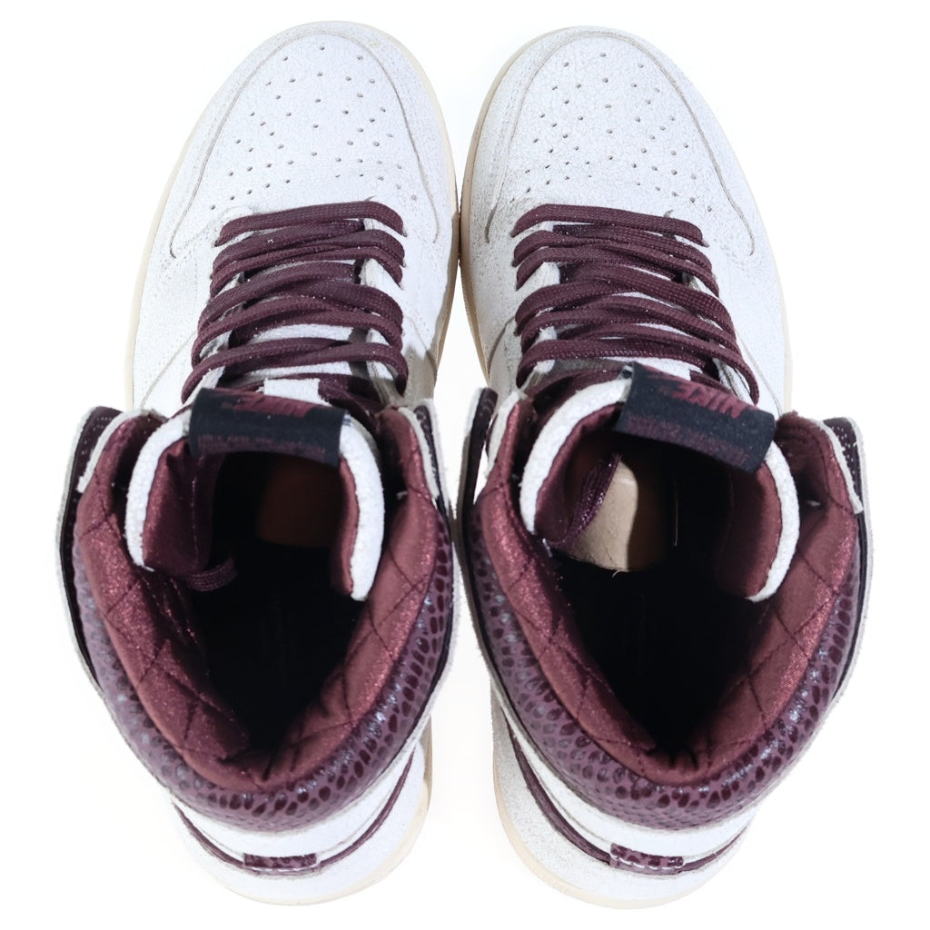 NIKE(ナイキ) ×A Ma Maniere AIR JORDAN 1 RETRO HIGH OG アママニエール エアジョーダン1 レトロ ハイカットスニーカー セイル/バーガンディ US10/28cm DO7097-100