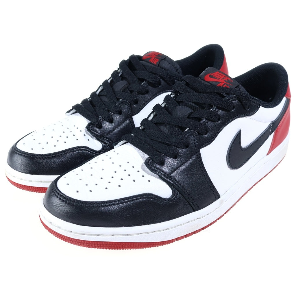 NIKE(ナイキ) AIR JORDAN 1 LOW OG BLACK TOE エアジョーダン1 ブラックトゥ ローカットスニーカー ホワイト/レッド US10/28cm CZ0790-106