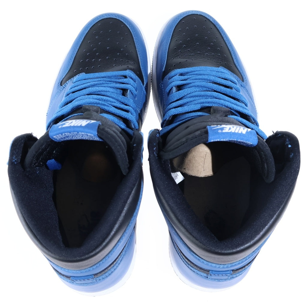 NIKE(ナイキ) AIR JORDAN 1 RETRO HIGH OG DARK MARINA BLUE エアジョーダン1 レトロ ダークマリナブルー ハイカットスニーカー ブラック/ブルー US10/28cm 555088-404