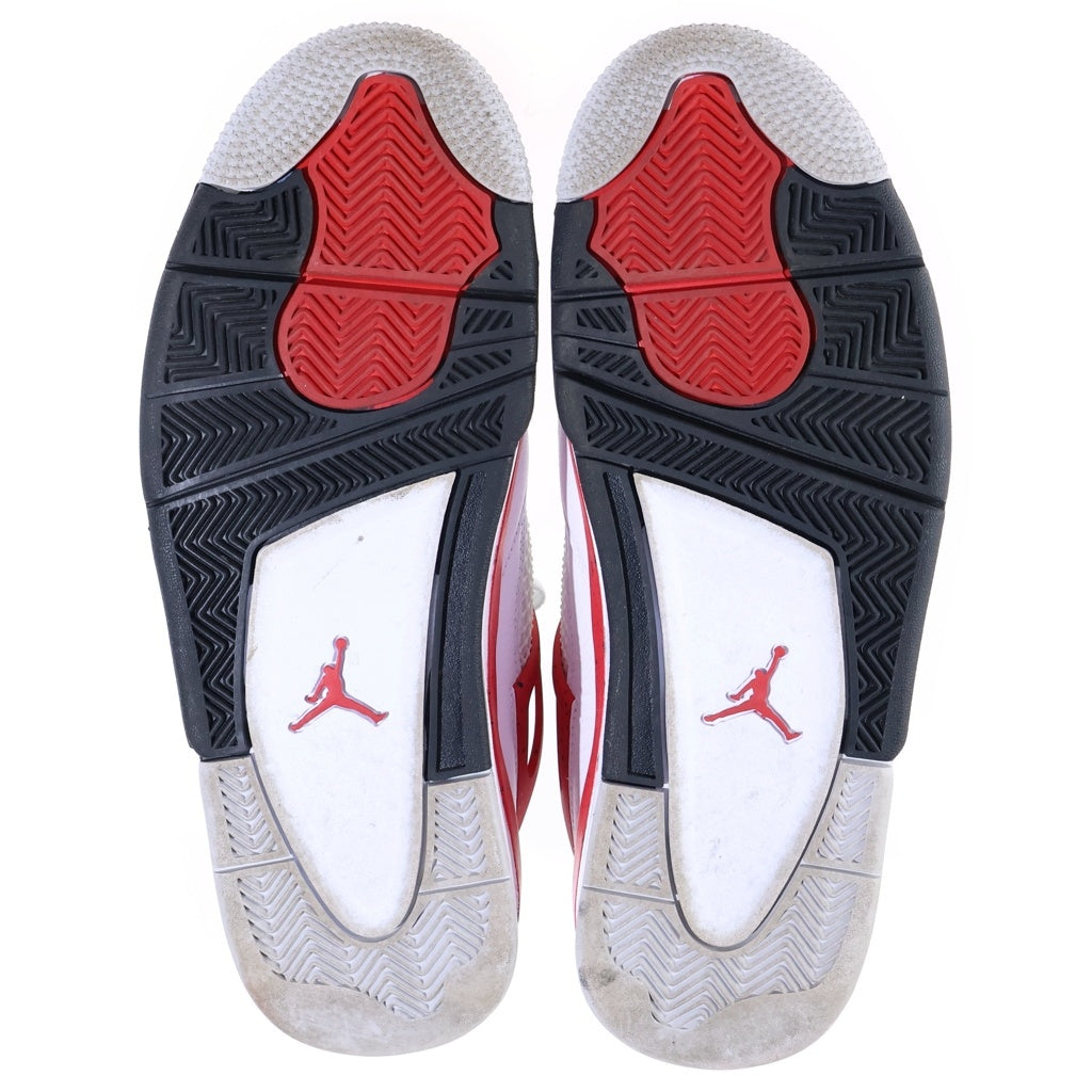 NIKE(ナイキ) AIR JORDAN 4 RETRO RED CEMENT エアジョーダン4 レトロ レッドセメント ハイカットスニーカー ホワイト/レッド US10/28cm DH6927-161