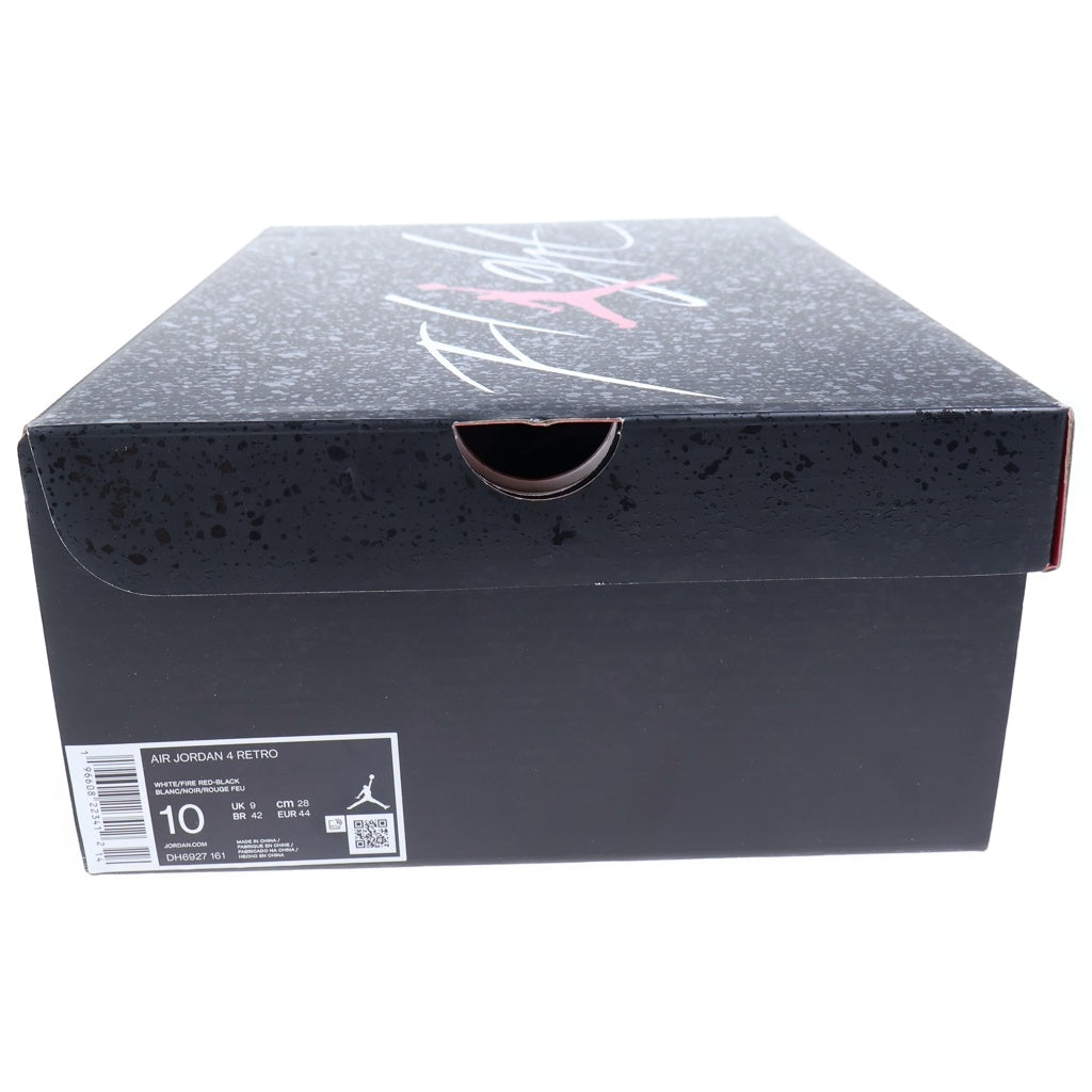 NIKE(ナイキ) AIR JORDAN 4 RETRO RED CEMENT エアジョーダン4 レトロ レッドセメント ハイカットスニーカー ホワイト/レッド US10/28cm DH6927-161