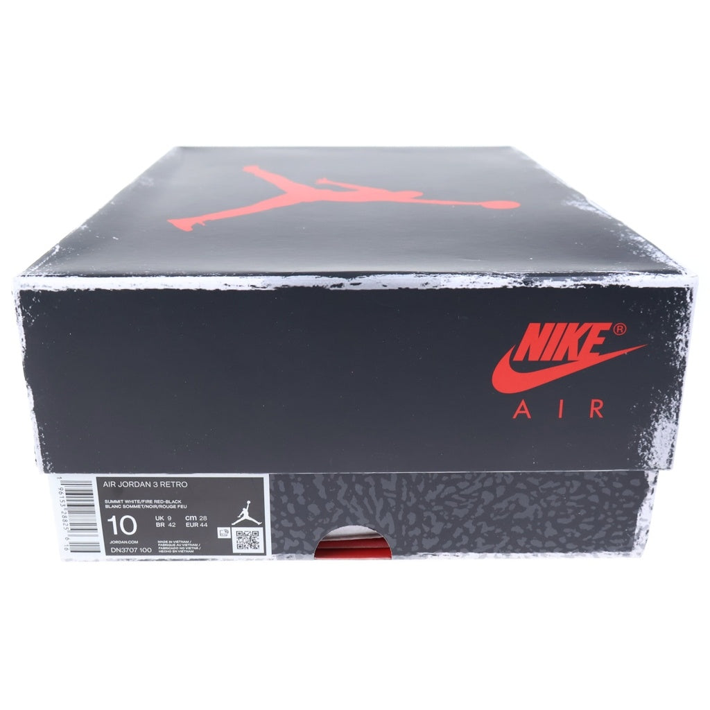 NIKE(ナイキ) AIR JORDAN 3 RETRO WHITE CEMENT REIMAGINED エアジョーダン3 レトロ ホワイトセメント リイマジンド ハイカットスニーカー ホワイト US10/28cm DN3707-100