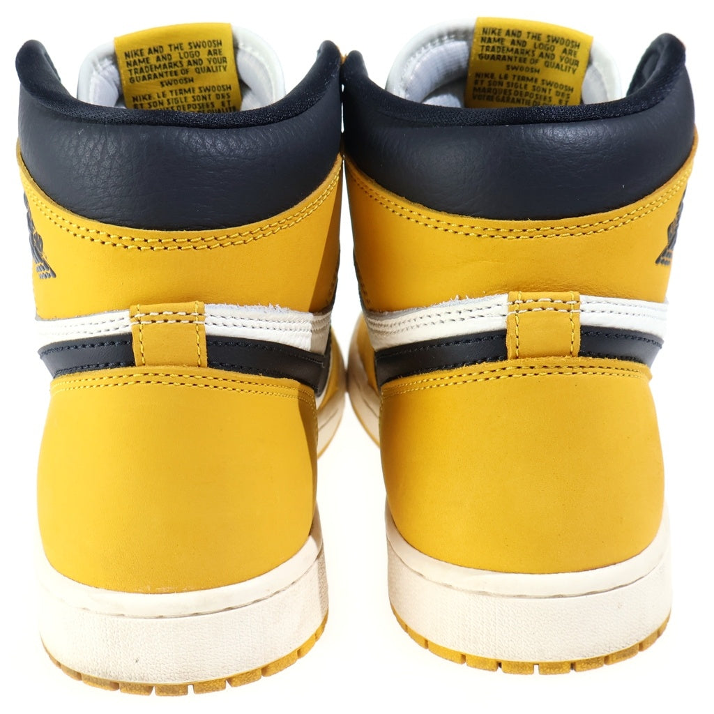 NIKE(ナイキ) AIR JORDAN 1 RETRO HIGH OG エアジョーダン1 レトロ ハイカットスニーカー ホワイト/イエロー US10/28cm DZ5485-701