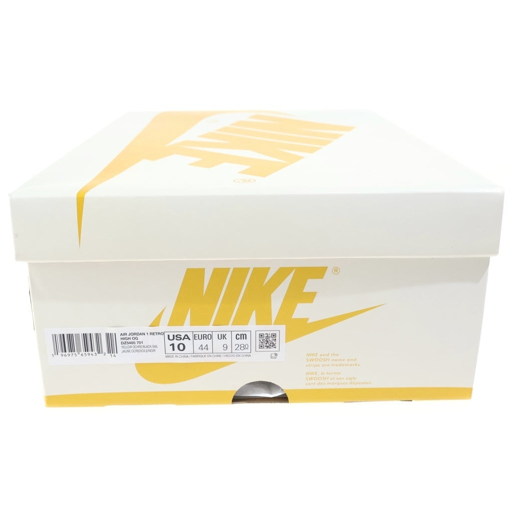 NIKE(ナイキ) AIR JORDAN 1 RETRO HIGH OG エアジョーダン1 レトロ ハイカットスニーカー ホワイト/イエロー US10/28cm DZ5485-701