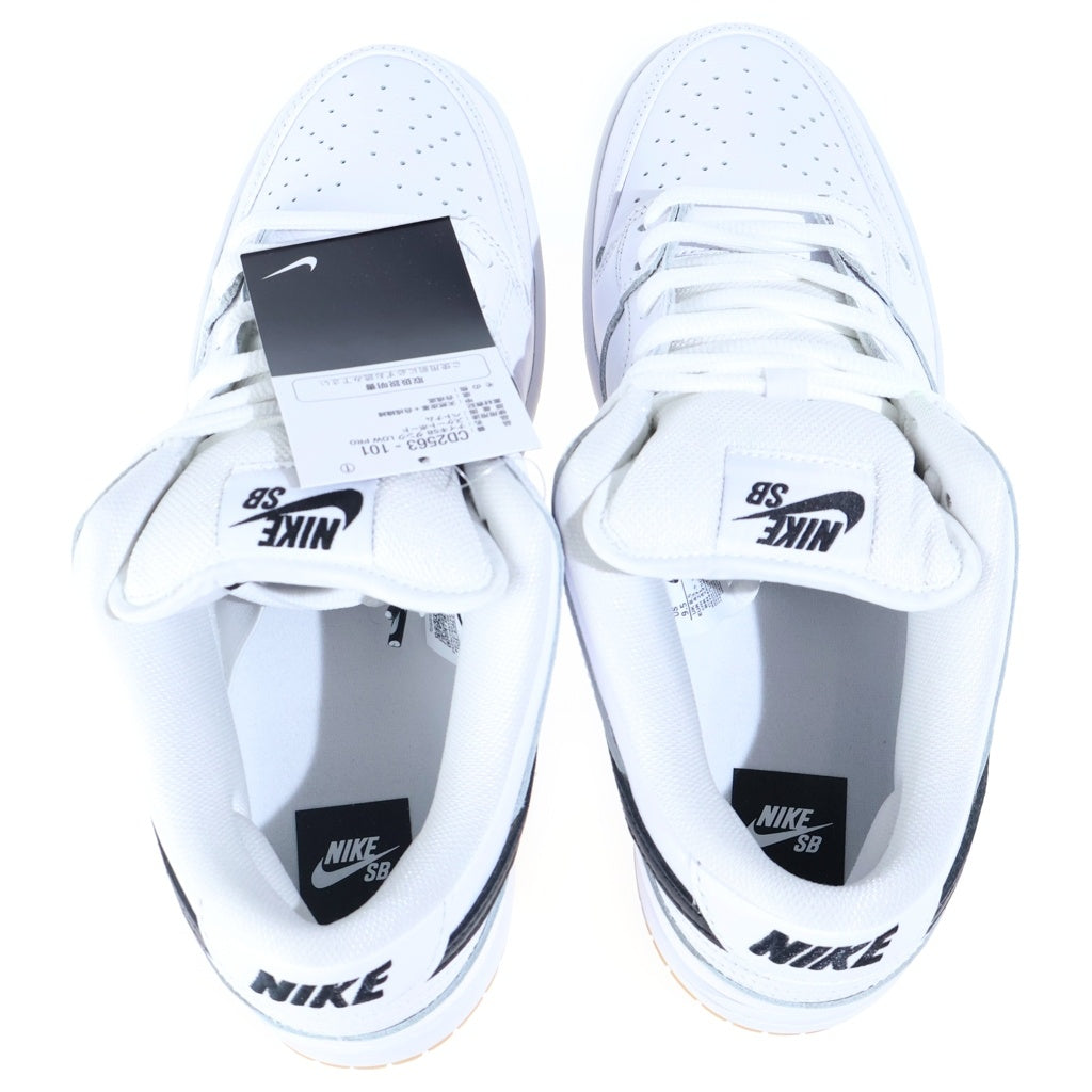NIKE SB(ナイキエスビー) DUNK LOW PRO ダンク プロ ローカットスニーカー ホワイト/ブラック US9.5/27.5cm CD2563-101