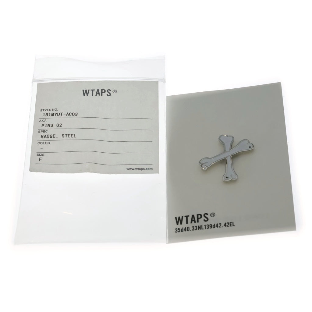 WTAPS(ダブルタップス) ボーンデザイン ピンズ ピンバッチ ホワイト 181MYDT-AC03