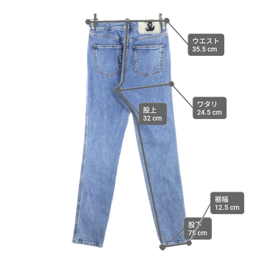 CHANEL(シャネル) 23AW Coco Neige Denim Pants ココネージュ デニムパンツ ジーンズ ココマーク インディゴ P74543V67391 レディース