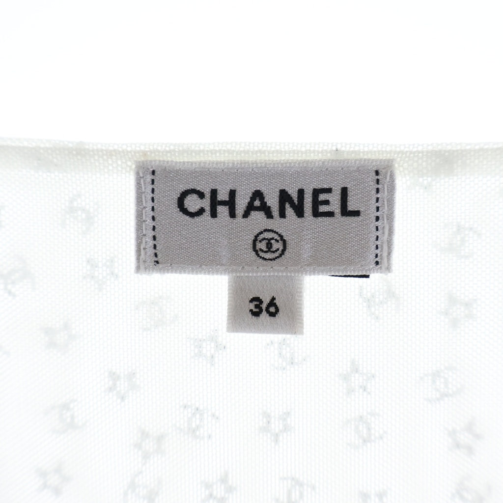 CHANEL(シャネル) 2024 RESORT Star CC Tops スター ココマークノースリーブトップス タンクトップ ポリエステル ホワイト P76301V68047 レディース