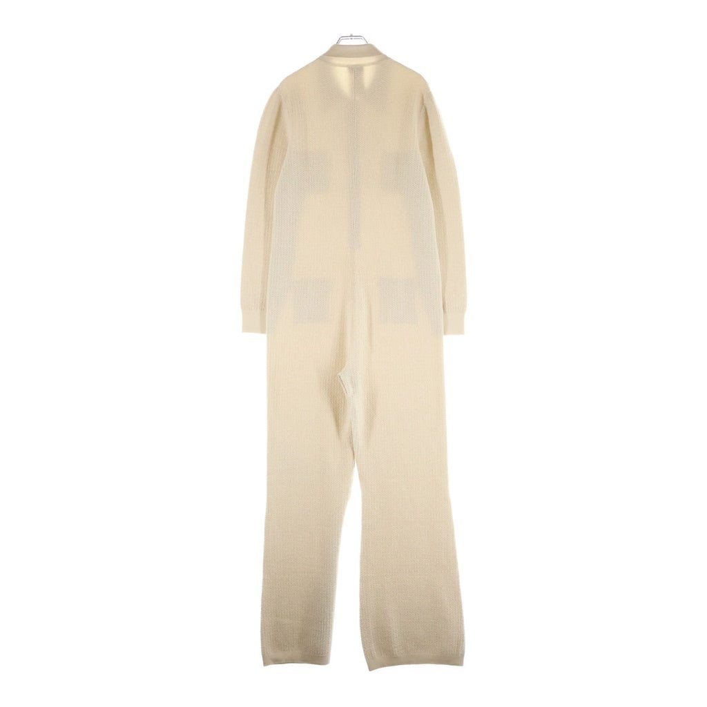CHANEL(シャネル) CC Crystal Button Jumpsuit ココマーク クリスタル装飾ボタン オールインワン ジャンプスーツ ビスコース カシミヤ ベージュ P75403K10810 レディース