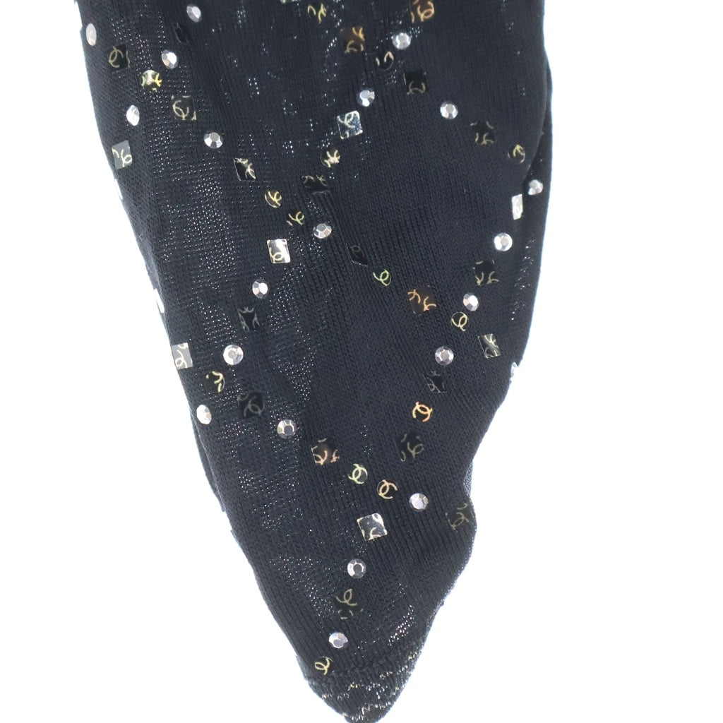 CHANEL(シャネル) CC Crystal Jumpsuit ココマーク クリスタル装飾 オールインワン ジャンプスーツ ビスコース ブラック P64725K60682 レディース