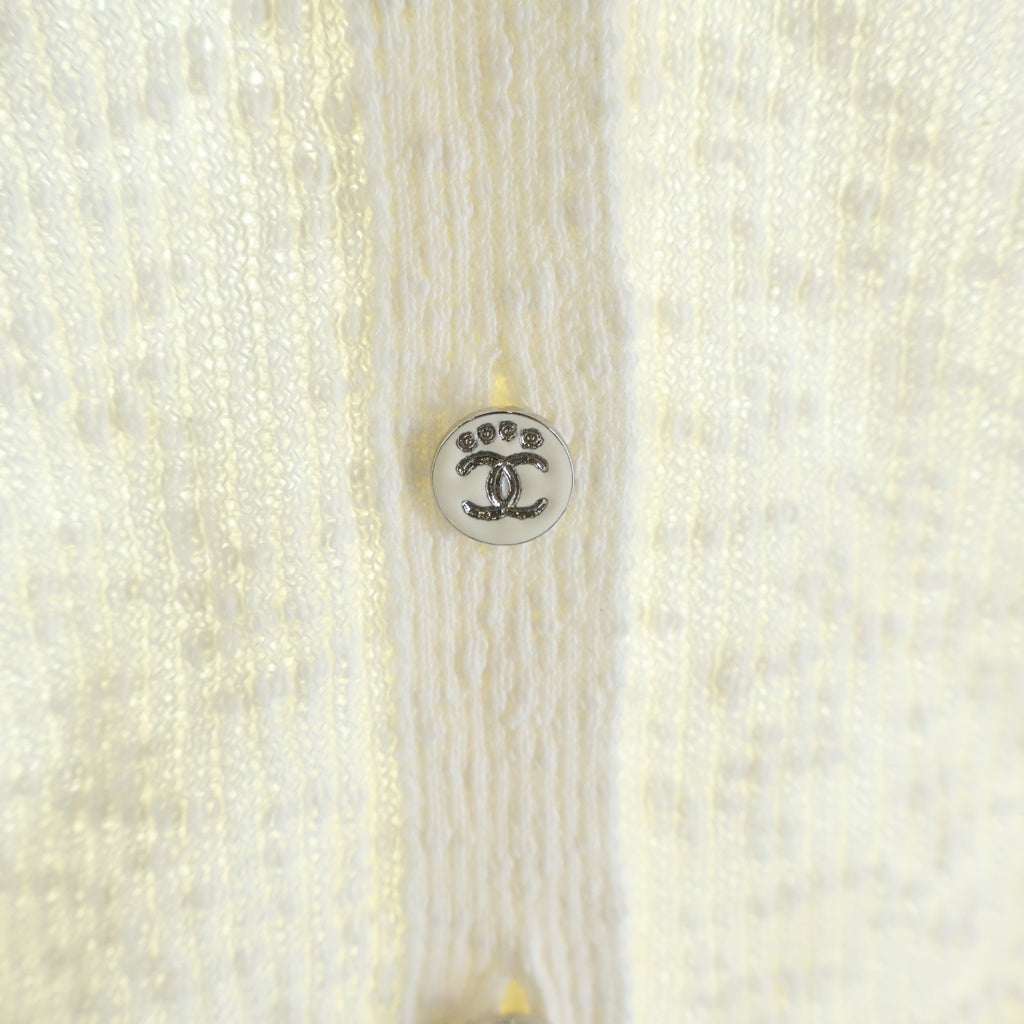 CHANEL(シャネル) 24SS Coco Beach Cardigan ココビーチコレクション コットンカーディガン ホワイト P78600K11464 レディース