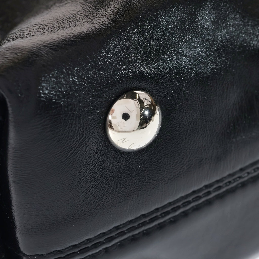LOUIS VUITTON(ルイヴィトン) LVバイブ キャリーオールEW ショルダーバッグ ブラウン×ブラック レザー×PVC M28160 ゴールド金具 レディース