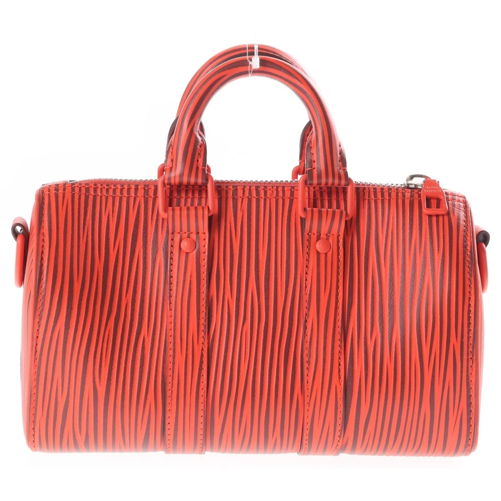 LOUIS VUITTON(ルイヴィトン) LV×ParkSeo-Bo キーポルバンドリエール25 2WAYハンドバッグ ボストンバッグ ショルダーバッグ レッド レザー M11588 レッド金具 レディース