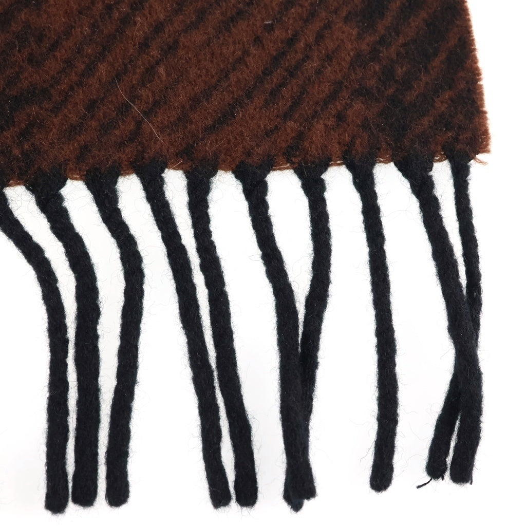 LOUIS VUITTON(ルイヴィトン) Cashmere Stole カシミヤ フリンジストール マフラー ロゴ刺繍 イタリア製 ブラウン