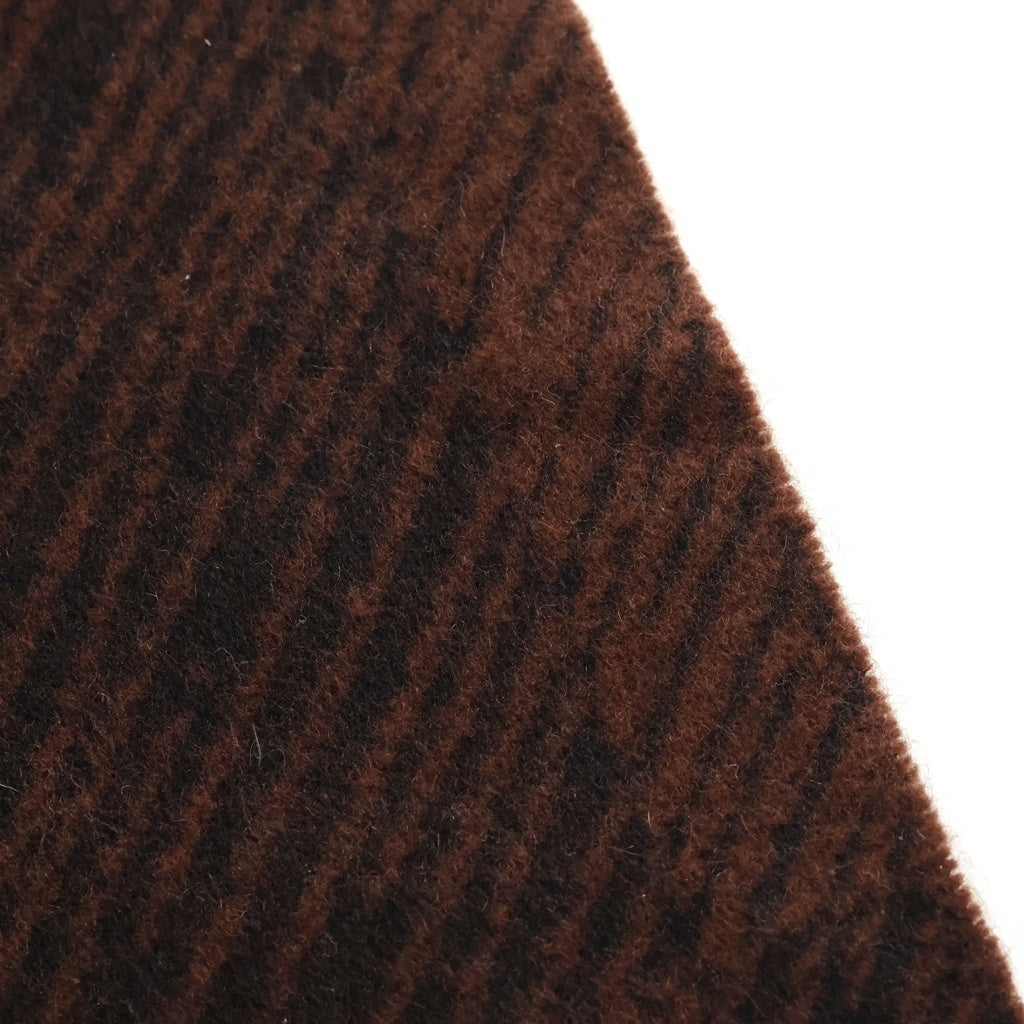 LOUIS VUITTON(ルイヴィトン) Cashmere Stole カシミヤ フリンジストール マフラー ロゴ刺繍 イタリア製 ブラウン