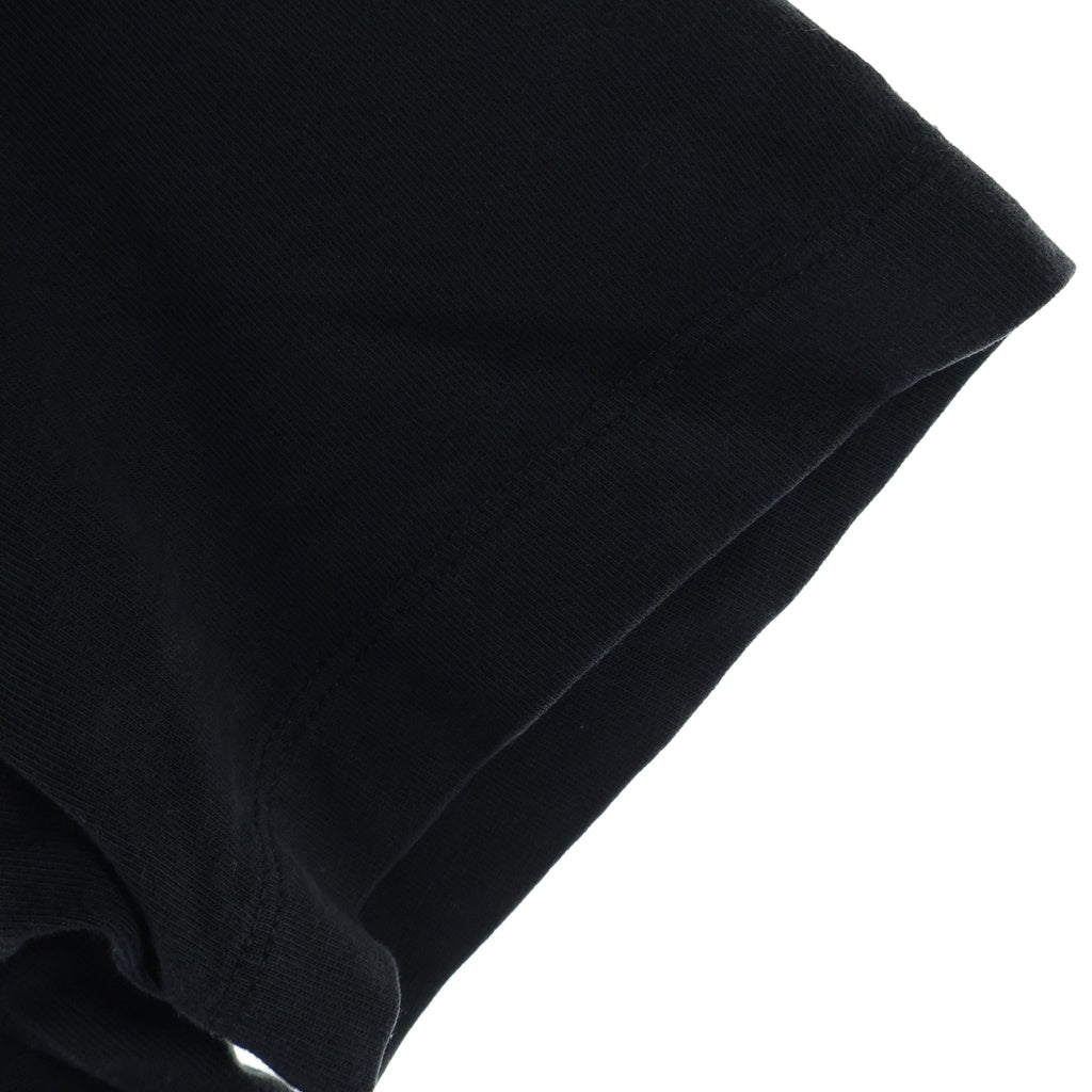 MONCLER(モンクレール) 23AW フロントロゴデザイン クルーネック 半袖Tシャツ カットソー ブラック I20918C00047 8390T
