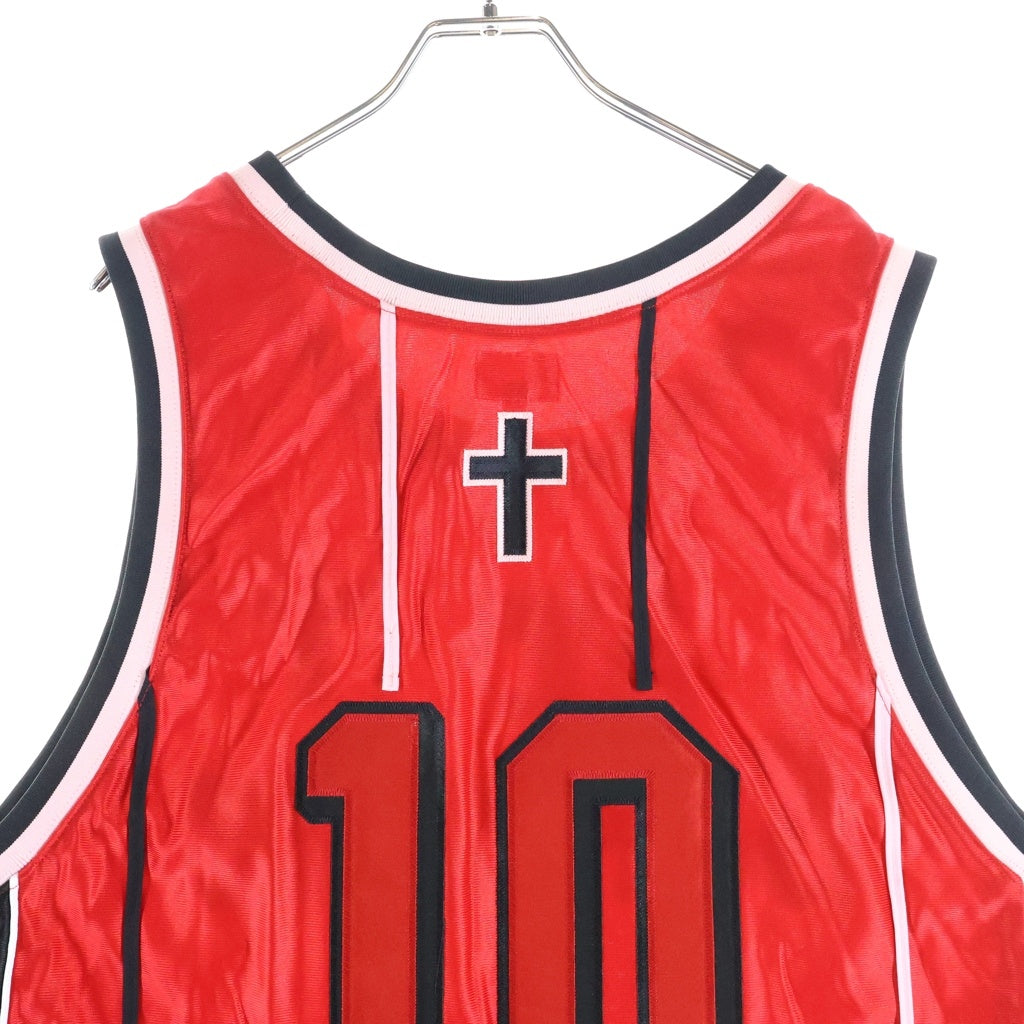 SUPREME(シュプリーム) 20SS St. Supreme Basketball Jersey バスケットボール ジャージー ロゴ刺繍 タンクトップ ノースリーブ カットソー レッド