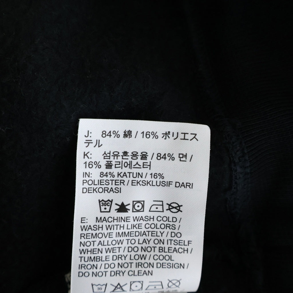 NIKE(ナイキ) 21SS ×Stussy Fleece Crew Sweatshirt ステューシー ロゴ刺繍 クルーネック スウェットトレーナー ブラック DC4198-010