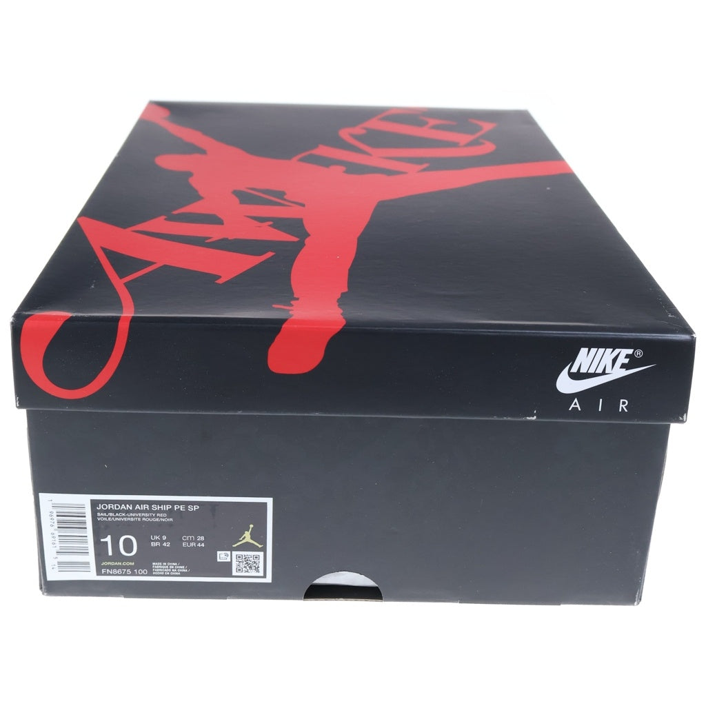 NIKE(ナイキ) ×AWAKE NY JORDAN AIR SHIP SP UNIVERSITY RED アウェイクニューヨーク ジョーダンエアシップ ハイカットスニーカー ホワイト/レッド US10/28cm FN8675-100
