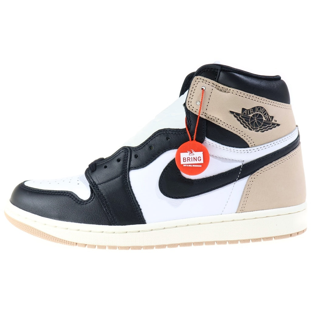 NIKE(ナイキ) WMNS AIR JORDAN 1 RETRO HIGH OG LATTE ウィメンズ エアジョーダン1 レトロ ラテ ハイカットスニーカー ホワイト/ベージュ/ブラック US11.5/28.5cm FD2596-021