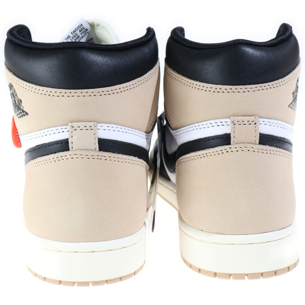 NIKE(ナイキ) WMNS AIR JORDAN 1 RETRO HIGH OG LATTE ウィメンズ エアジョーダン1 レトロ ラテ ハイカットスニーカー ホワイト/ベージュ/ブラック US11.5/28.5cm FD2596-021