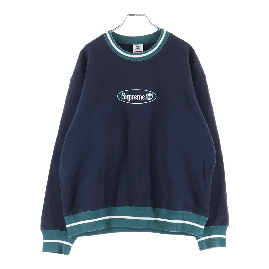 SUPREME(シュプリーム) 21SS ×Timberland Crewneck Sweat ティンバーランド クルーネック スウェット トレーナー ネイビー