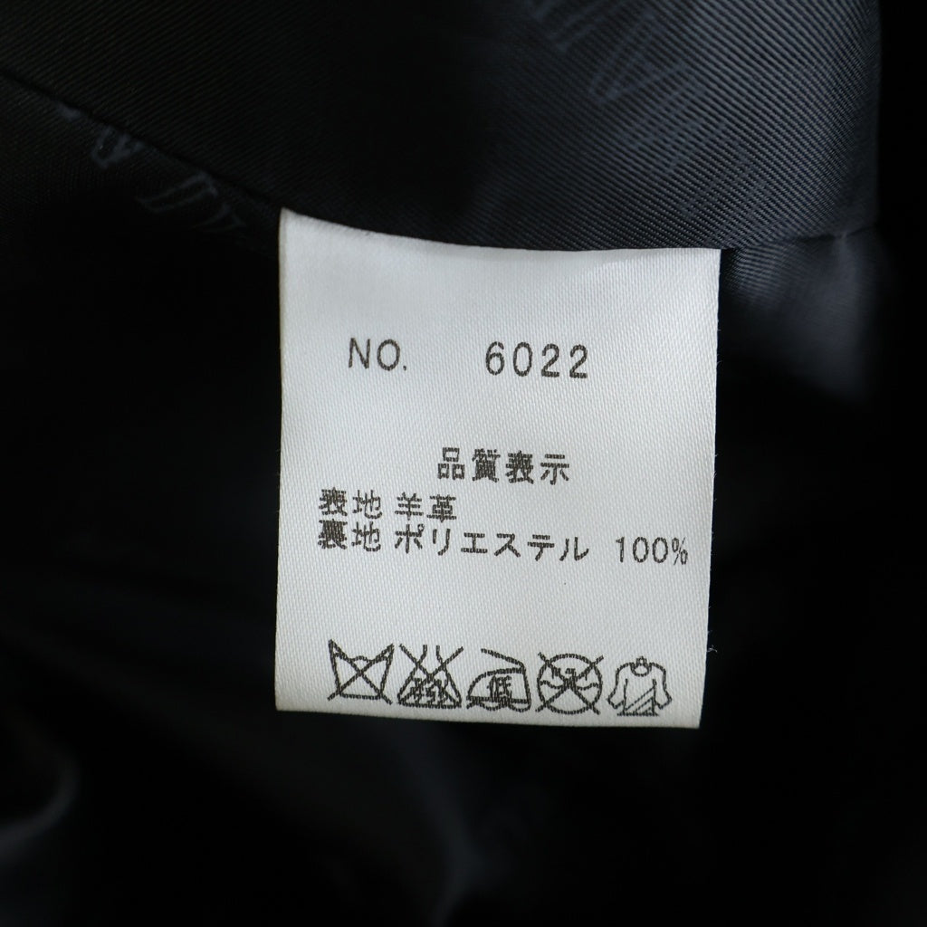 BALMAIN(バルマン) ラムレザーチェスターコート レザージャケット ブラック #M 6022 レディース