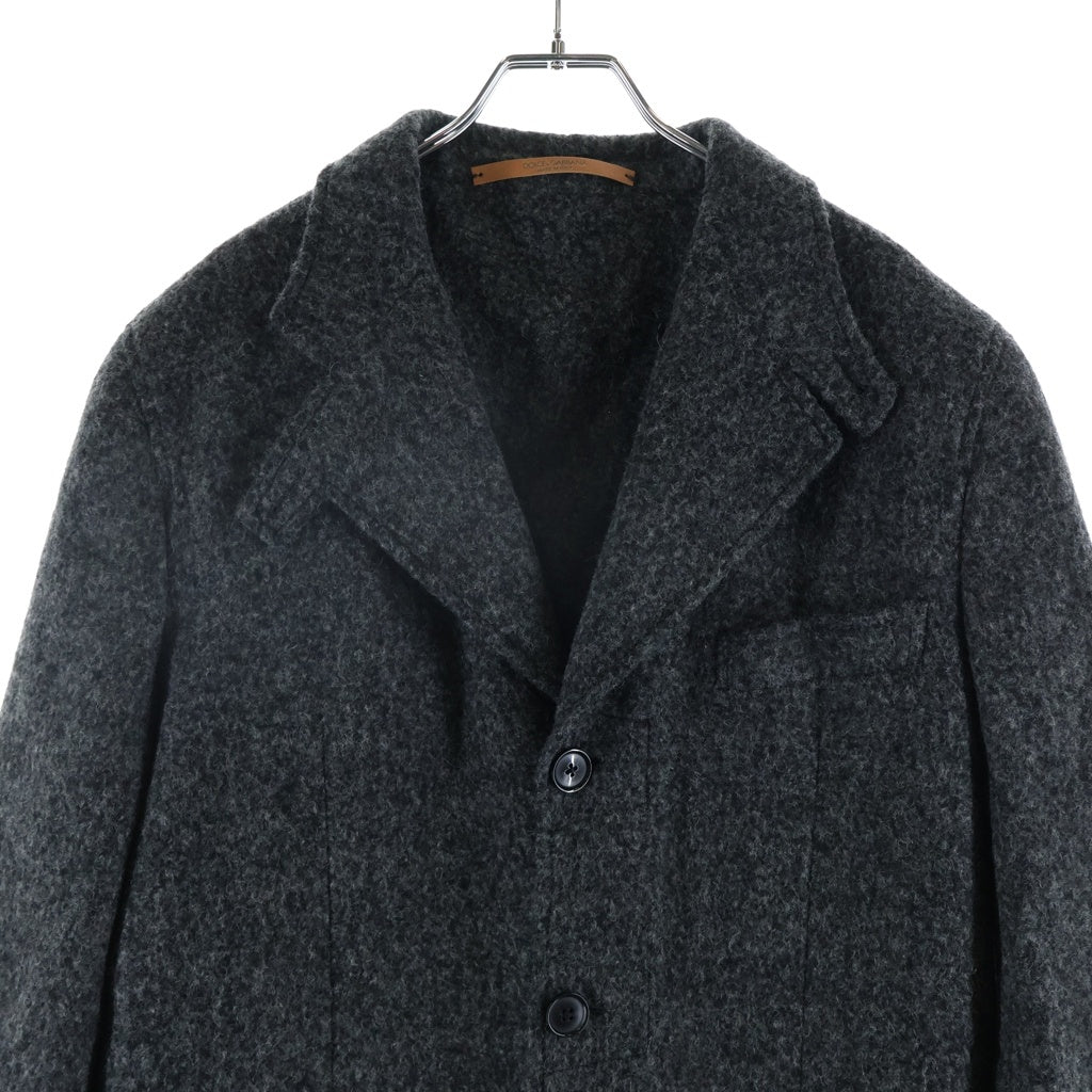 DOLCE & GABBANA(ドルチェアンドガッバーナ) アルパカロングジャケット ライトアウター グレー #50 TJS57/U3BR CA00985 レディース