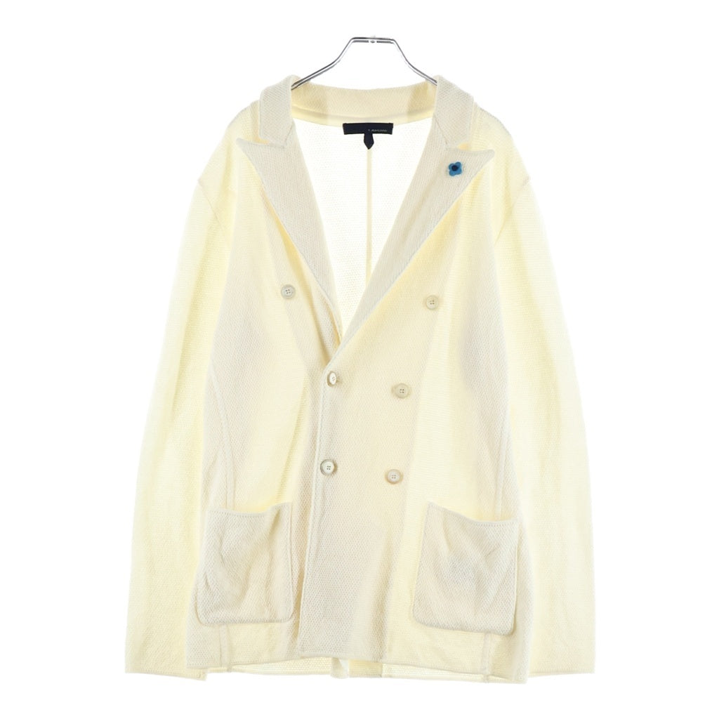 LARDINI(ラルディーニ) ダブルブレストニットジャケット アイボリー #M JKLJM21 レディース