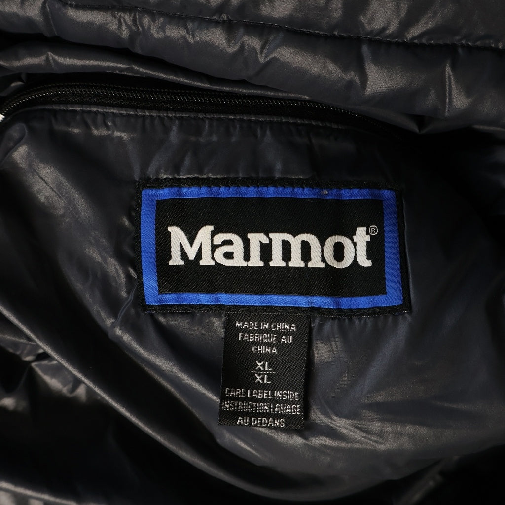 Marmot(マーモット) ファーフードダウンジャケット ロングダウン ダウンコート ネイビー #XL レディース
