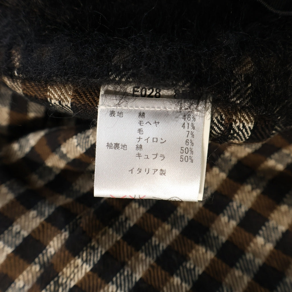 THE GIGI(ザ ジジ) 8連ボタン ダブルブレスト ジギー チェック柄 ジャケット ブラック×ブラウン #50 02.28-34 400 レディース