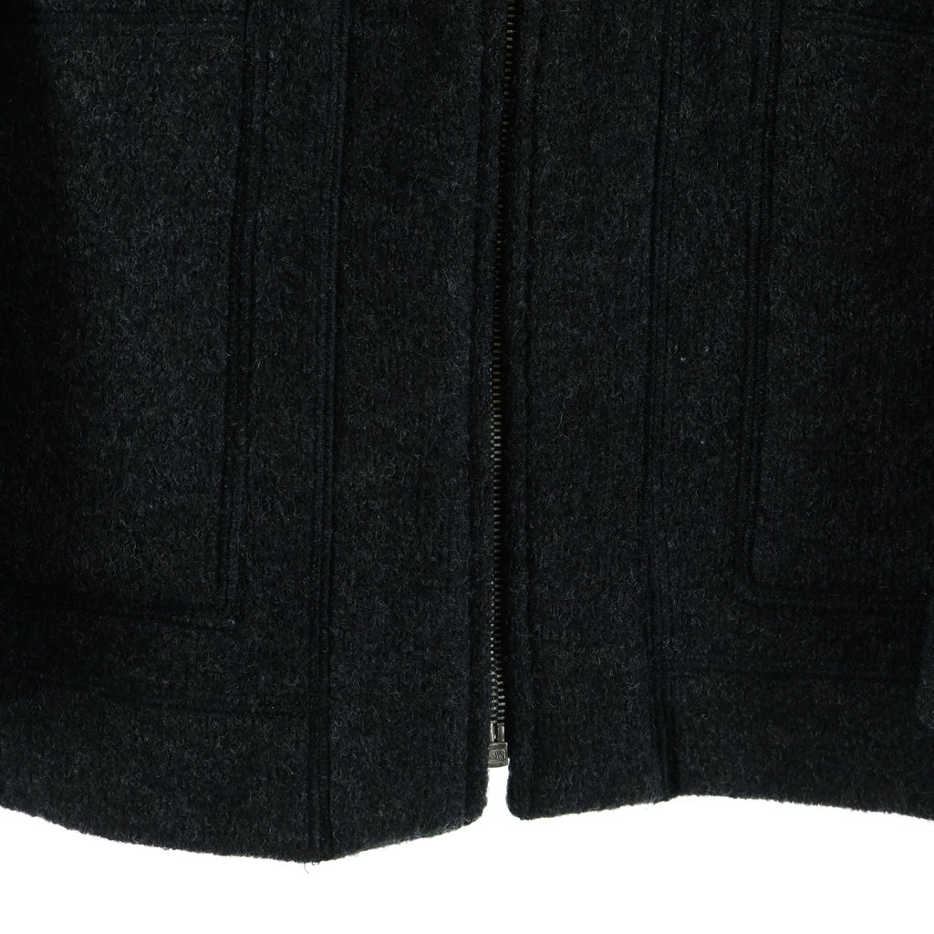 DOLCE & GABBANA(ドルチェアンドガッバーナ) ウール ジップアップ フロントポケットロングジャケット ダークグレー #48 レディース