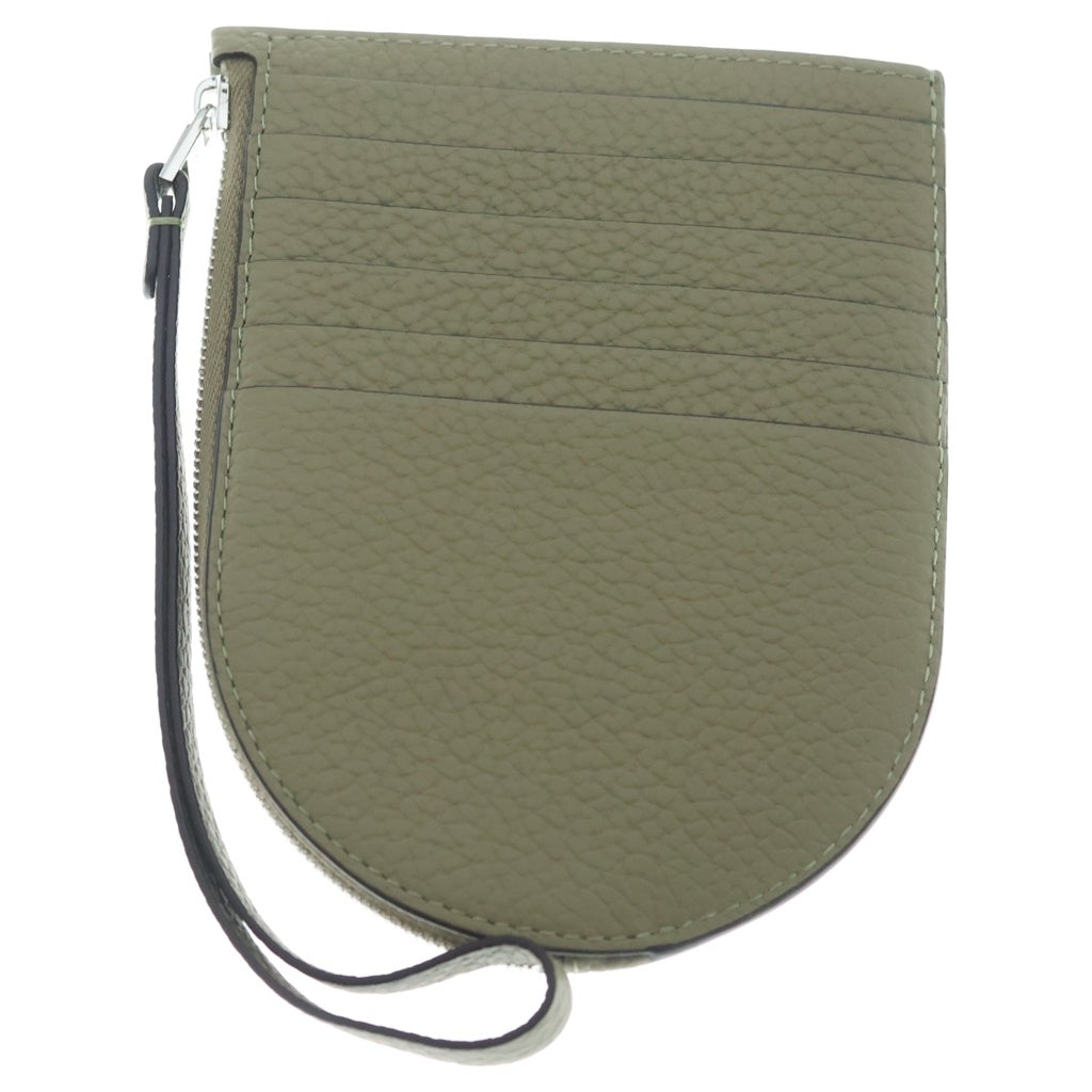 DELVAUX(デルボー) パンD マルチファンクション レザー コインケース カードケース カーキ/イエロー