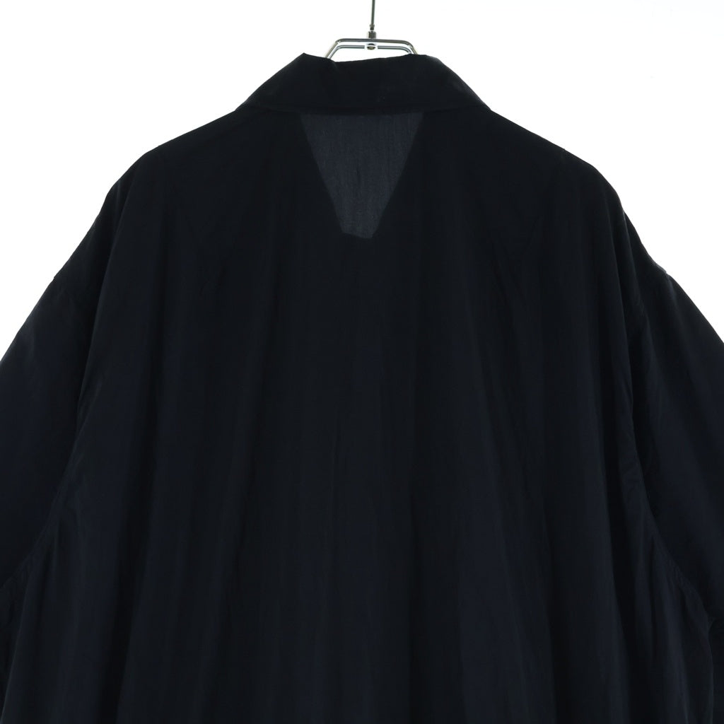 s'yte(サイト) NYLON TAFFETA SHORT SLEEVE JUMPSUIT ナイロン ジャンプスーツ ブラック UI-D02-600