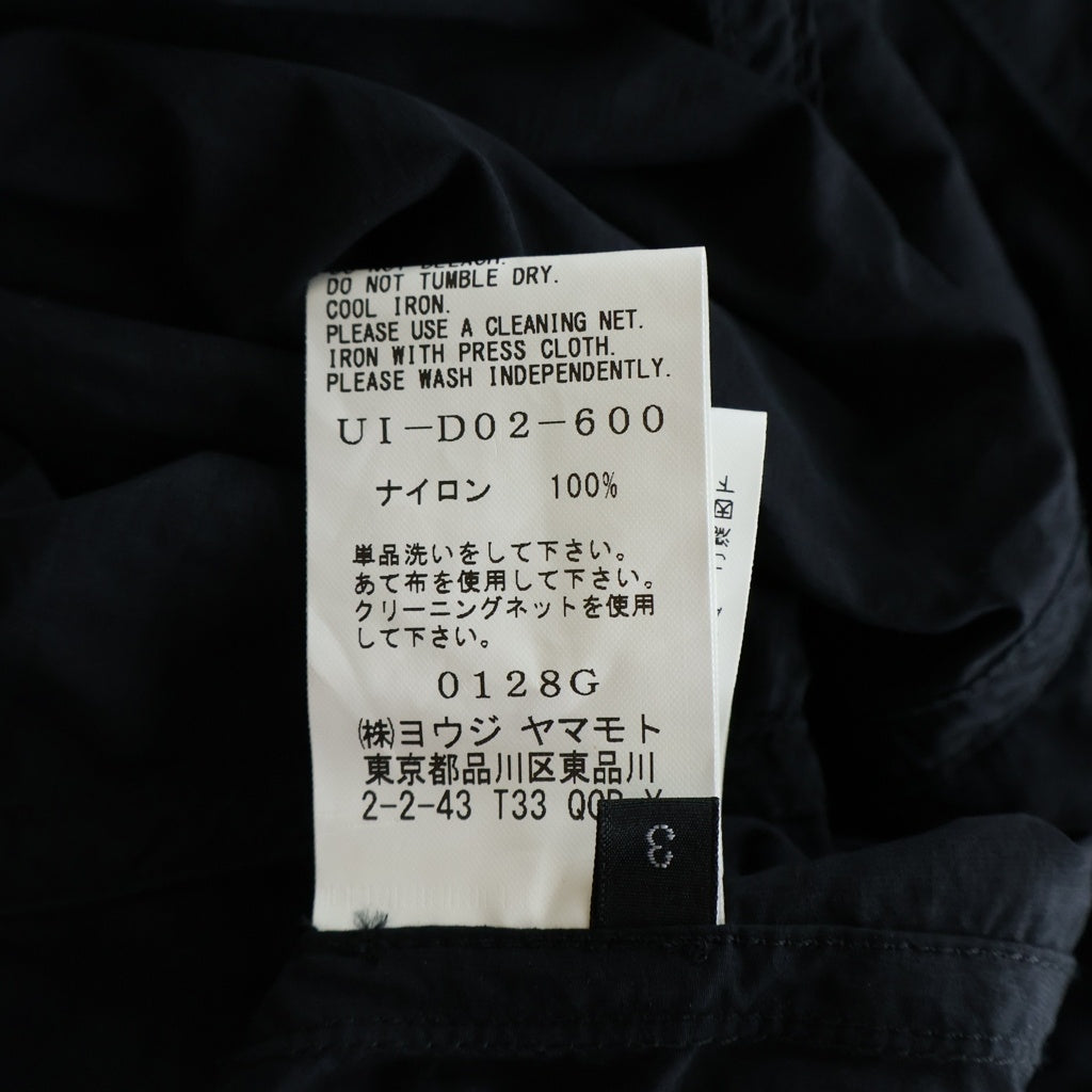 s'yte(サイト) NYLON TAFFETA SHORT SLEEVE JUMPSUIT ナイロン ジャンプスーツ ブラック UI-D02-600