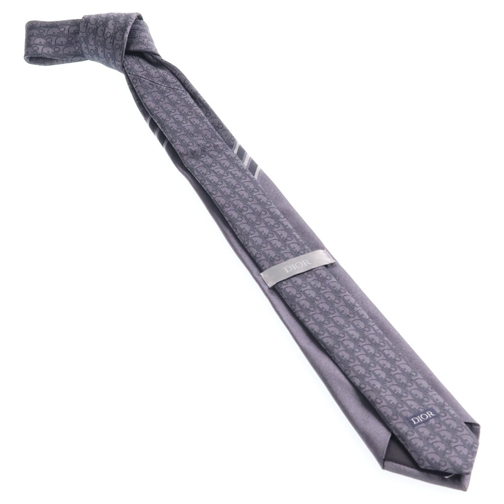 DIOR(ディオール) Obrique Tie オブリーク シルク ネクタイ ネイビー