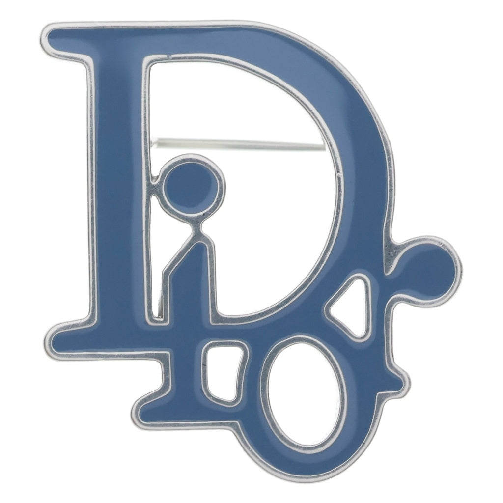 DIOR(ディオール) Obrique Broach メタル オブリーク ブローチ シルバー/ブルー レディース