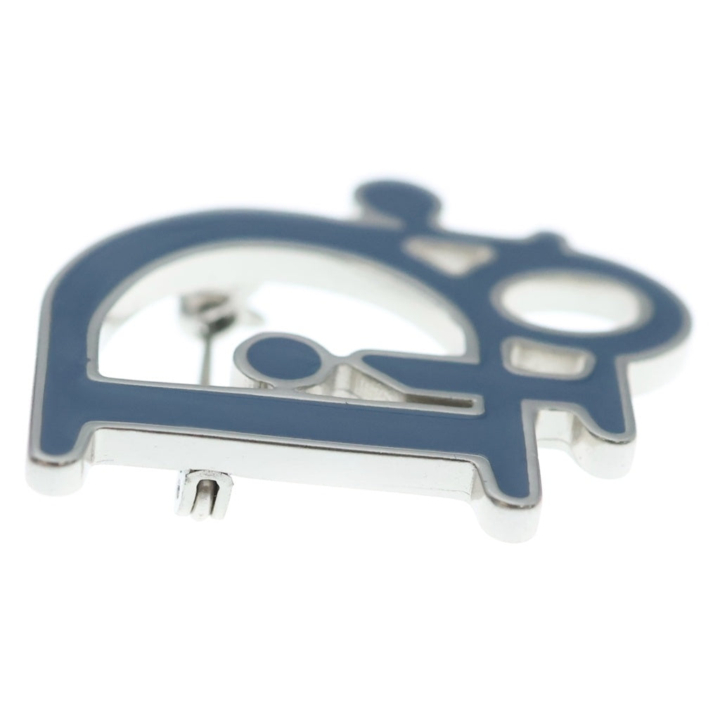 DIOR(ディオール) Obrique Broach メタル オブリーク ブローチ シルバー/ブルー レディース