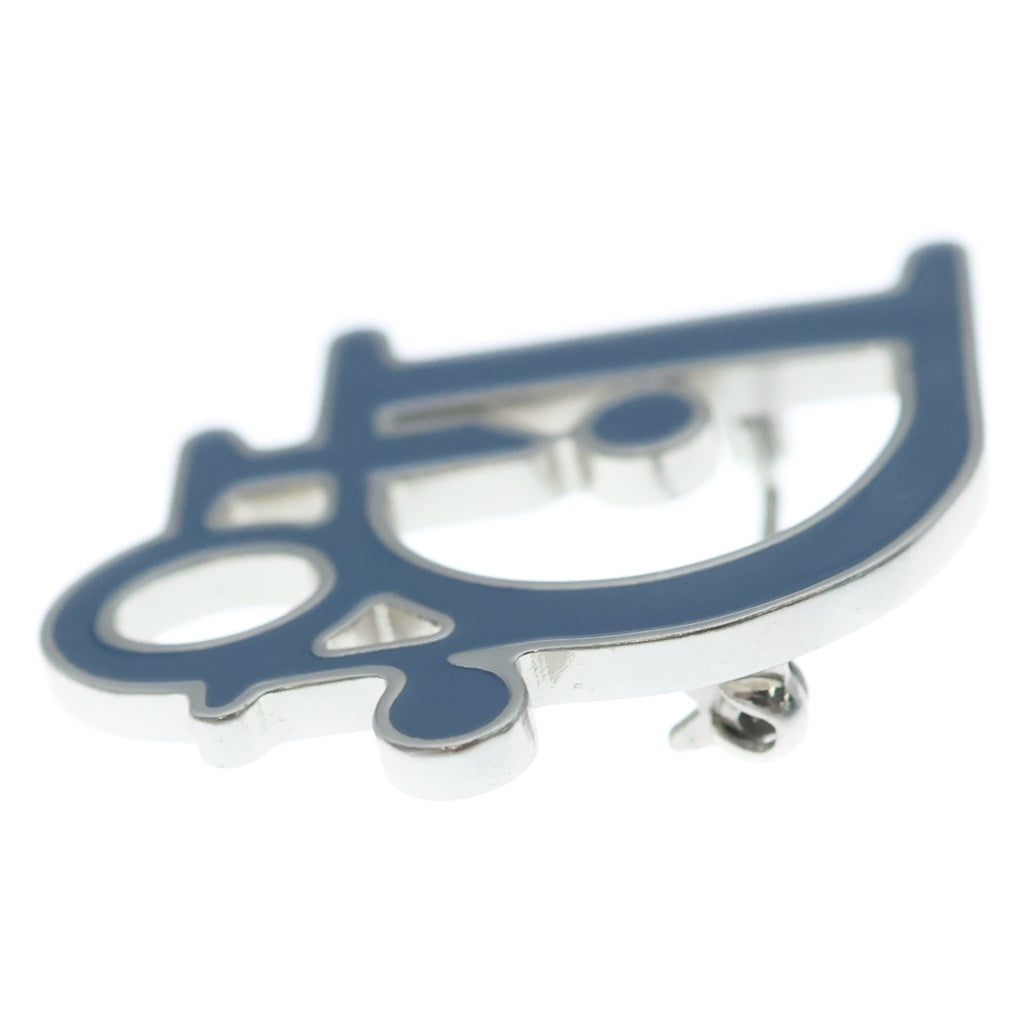 DIOR(ディオール) Obrique Broach メタル オブリーク ブローチ シルバー/ブルー レディース