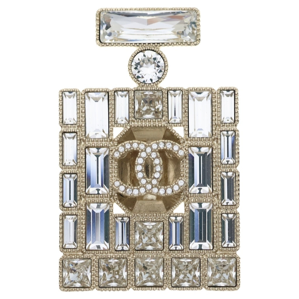 CHANEL(シャネル) ココマーク パフュームボトル ラインストーン ブローチ ゴールド B24C レディース